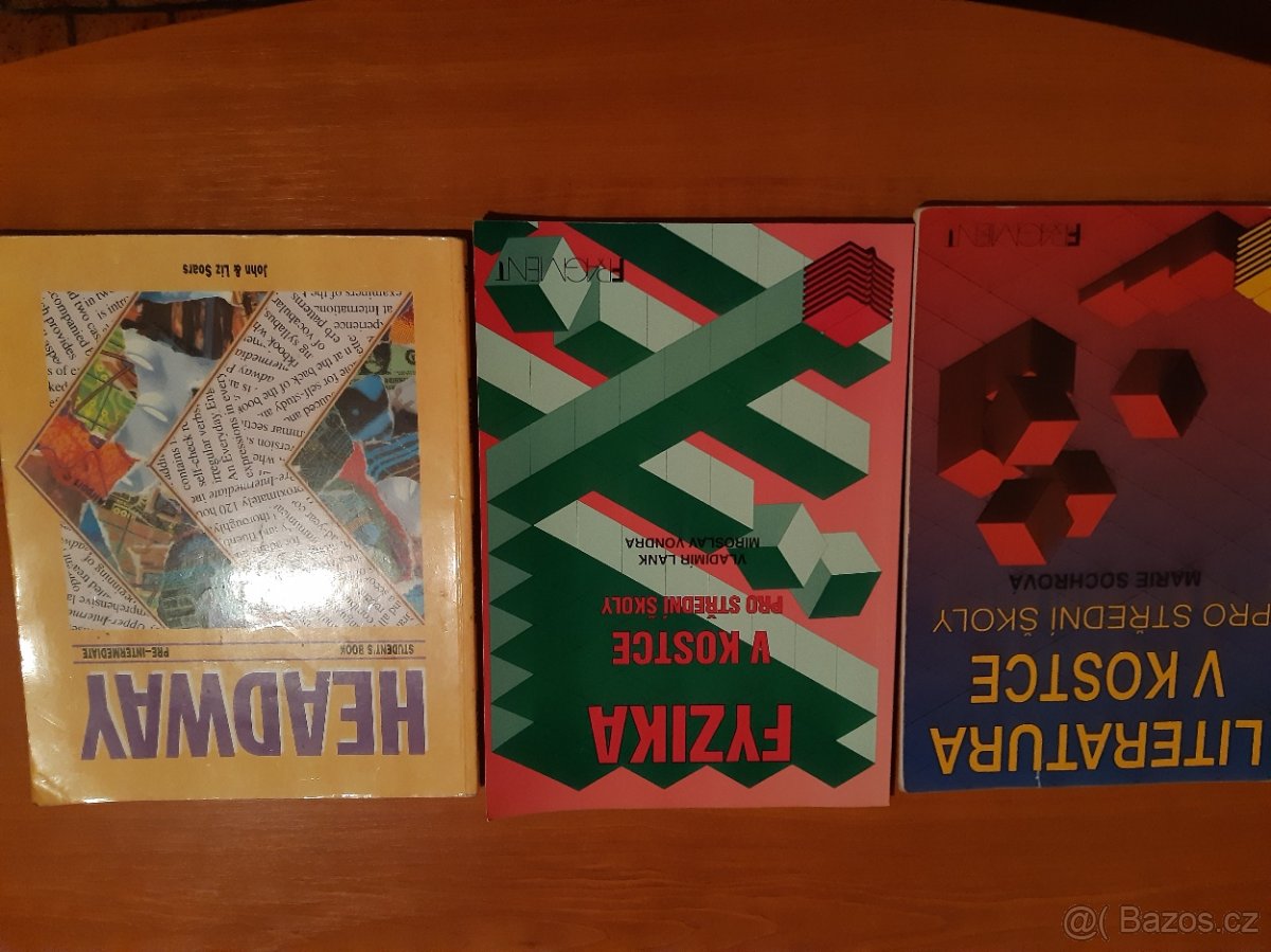Prodám Literatura v kostce, Fyzika v kostce, Headway