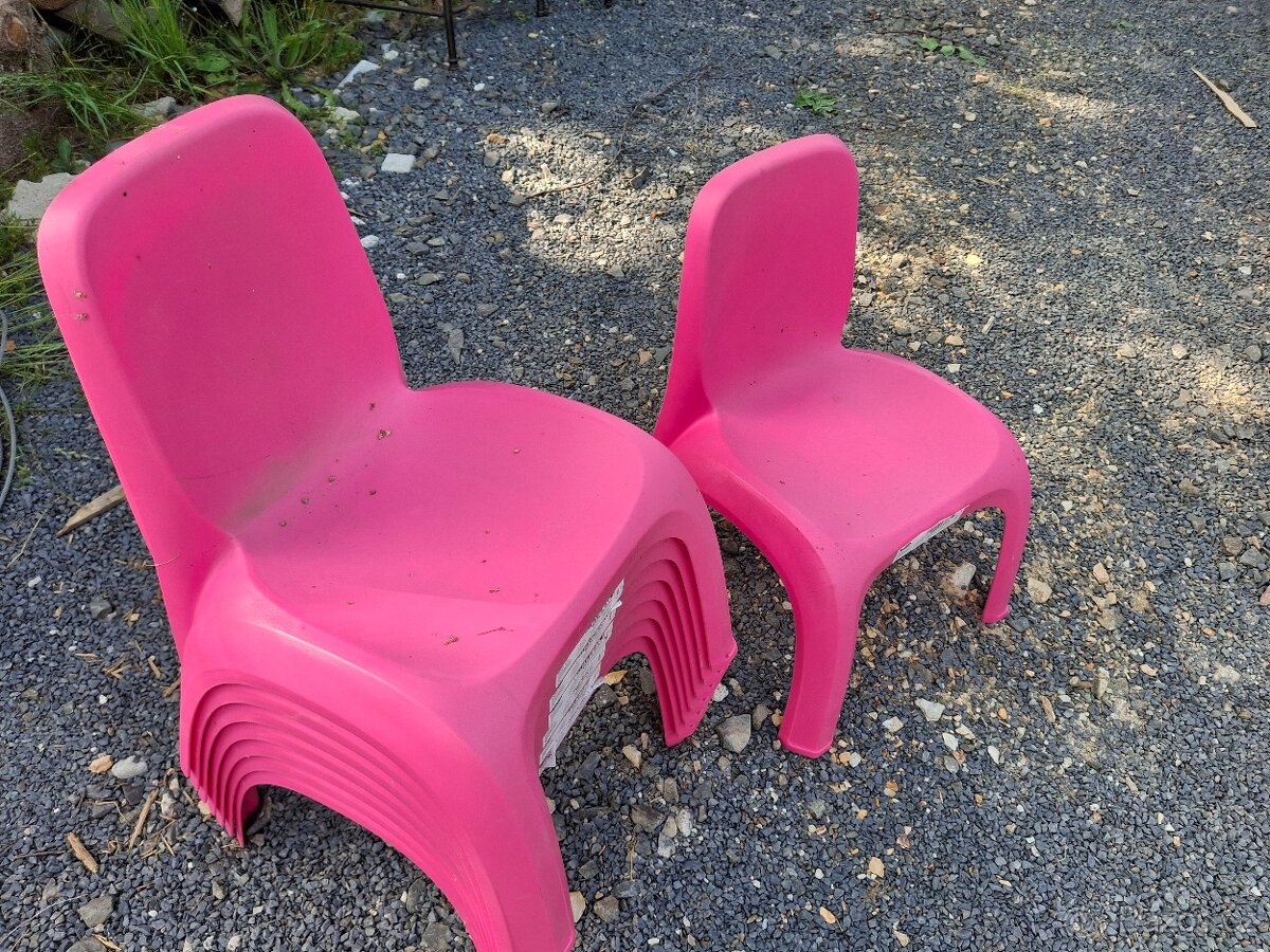 Detska zidlicka Keter PVC ruzova