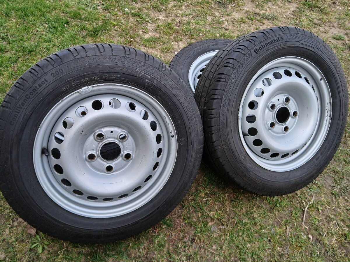 Plechová kola,sada,5x120,ET52,CONTINENTAL,205/65 R16C,4x9,5m