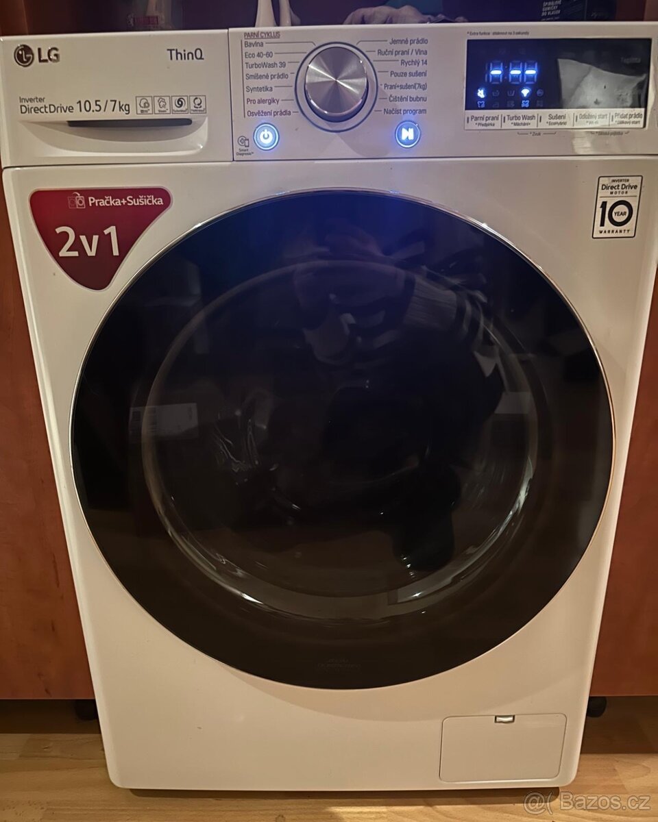 Parní pračku se sušičkou LG F4DV910H2E