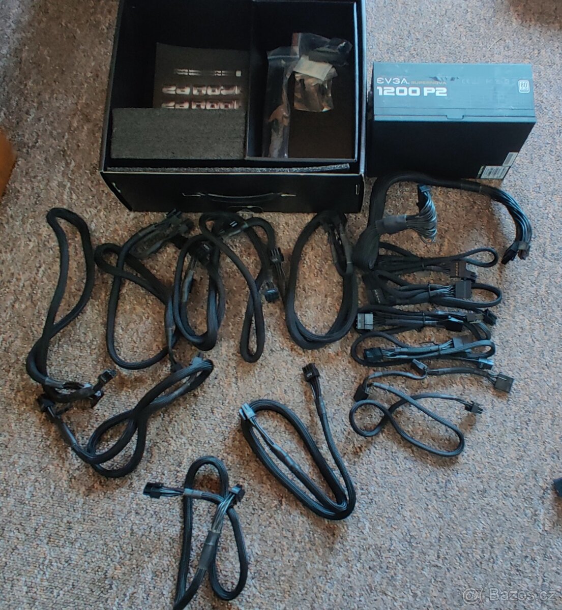 Evga supernova P2 1200W VČETNĚ KOMPLETNÍ KABELÁŽE