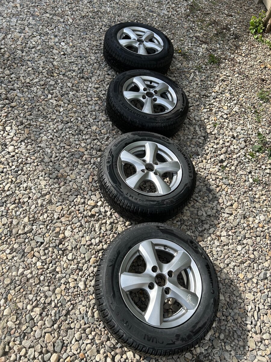 Alu kola 4x108 s celoročními pneu 185/65/14