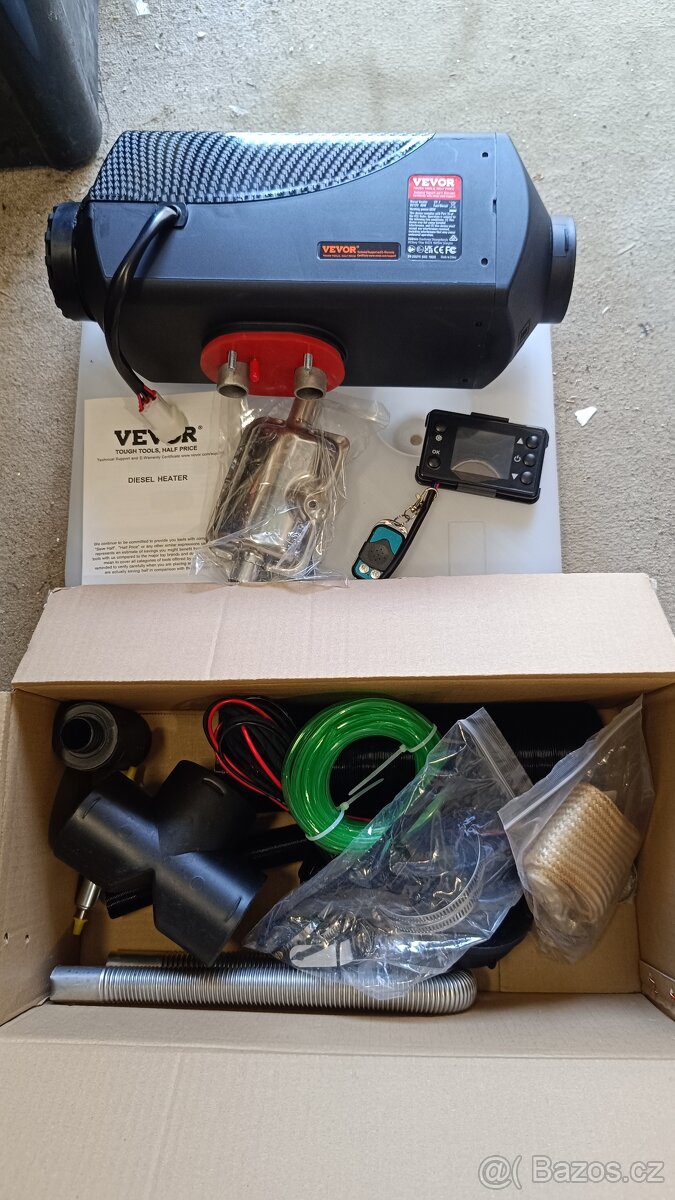 Bufik naftové topení Vevor 12v-24v,5-8kW