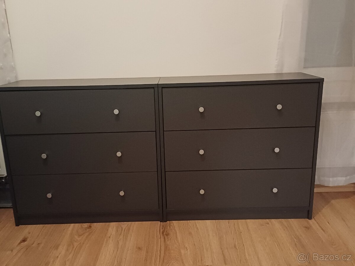 Zachovalý nábytek – komody, noční stolky, nové rošty 90x200,
