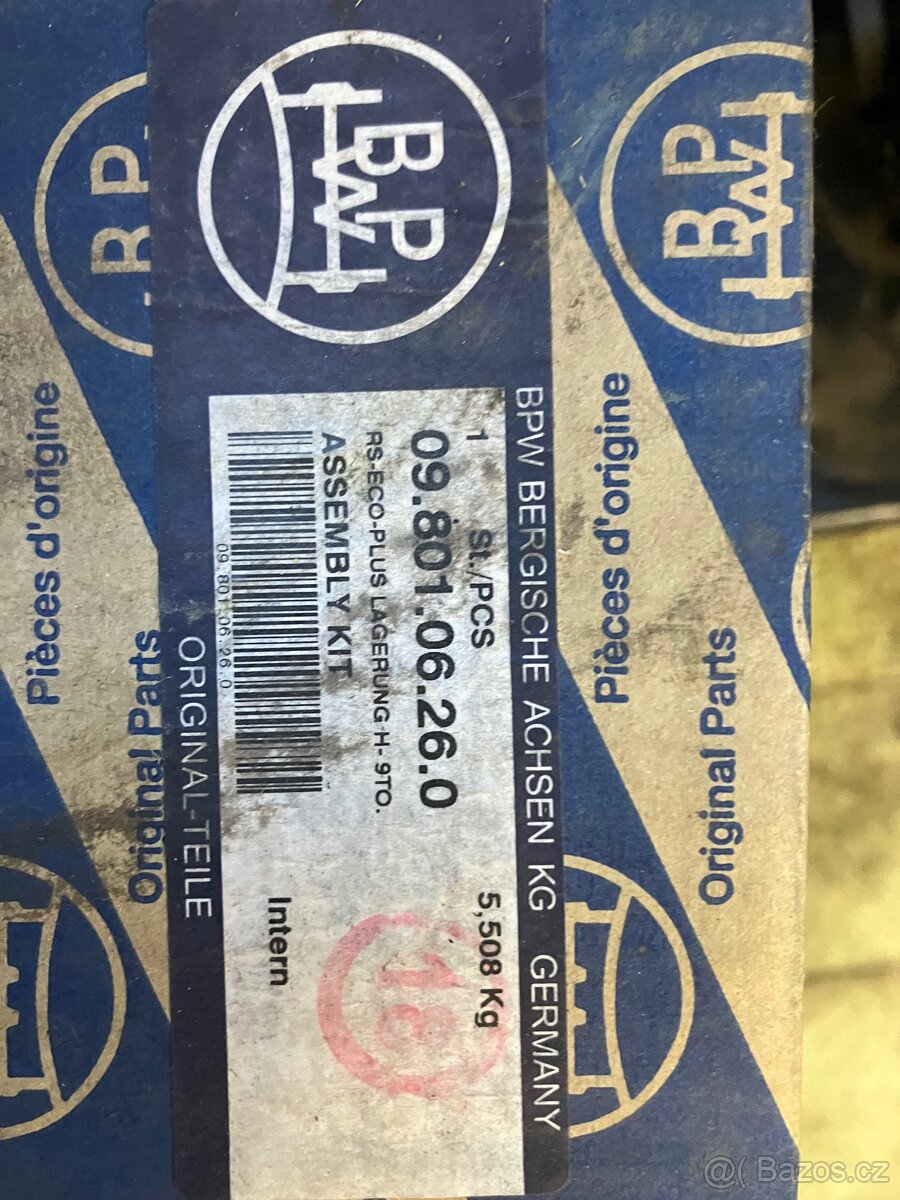 BPW lowdeck ložisko náboje,náboj, kotouče,