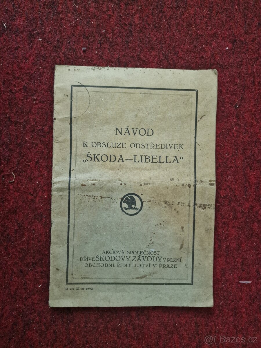 Návod k obsluze odstředivek škoda libella