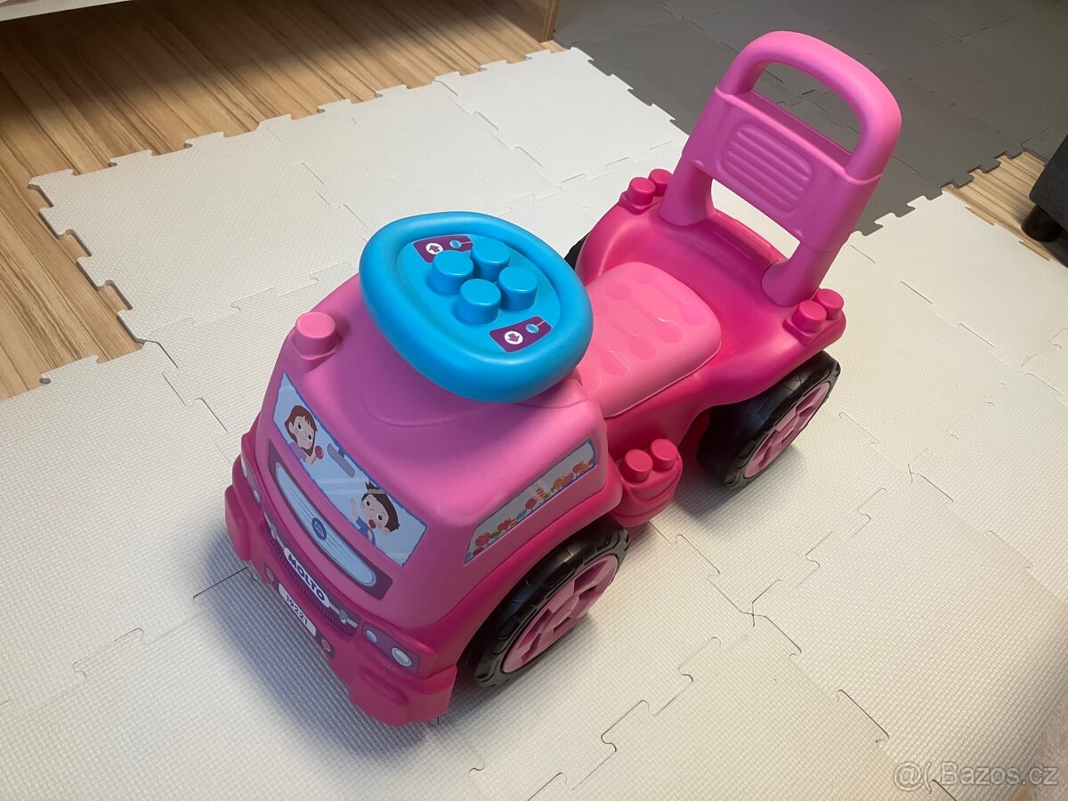 Odrážedlo Molto – Nákladní automobil, růžová