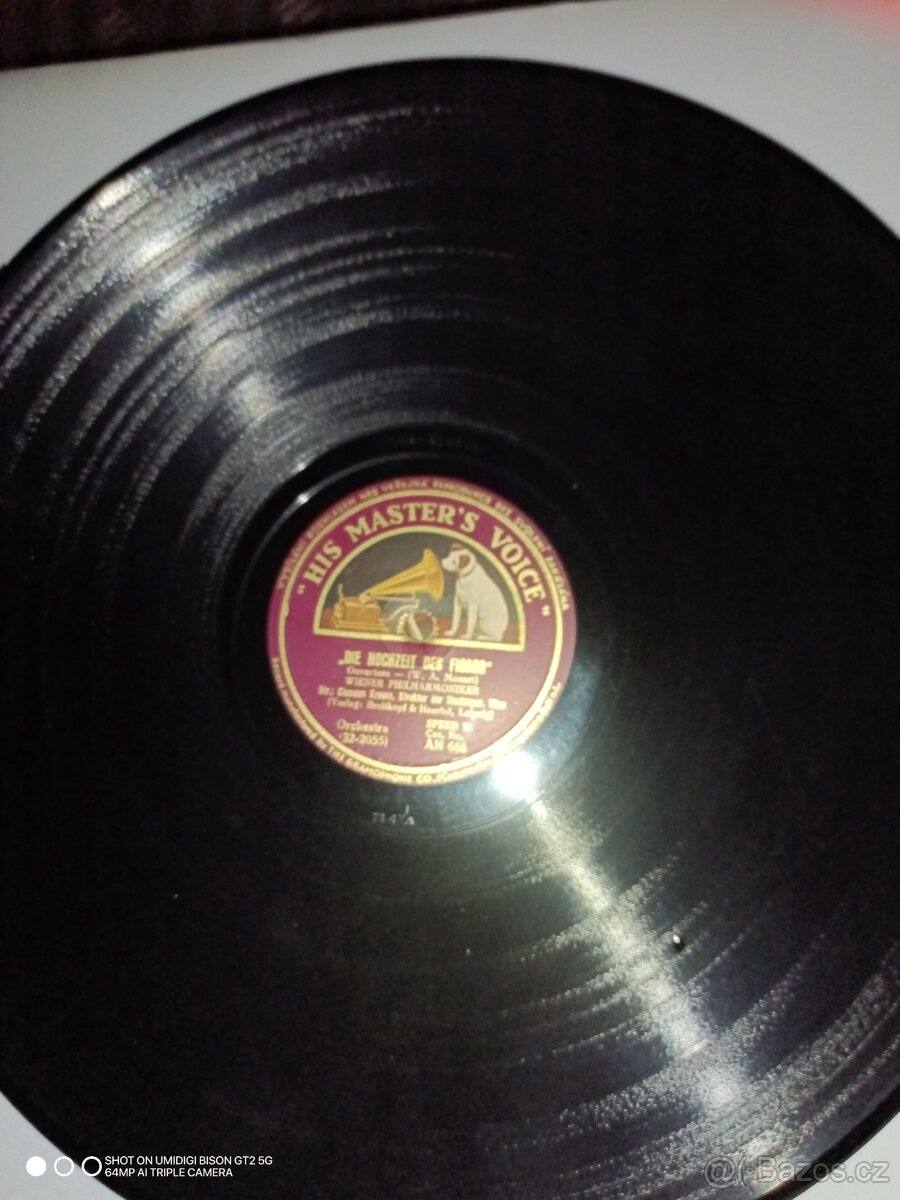 Šelaková Gramo deska His Masters voice