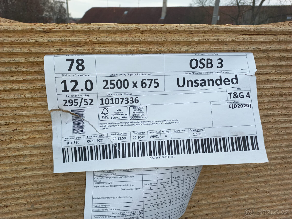Prodám osb desky 12,15,18,22mm