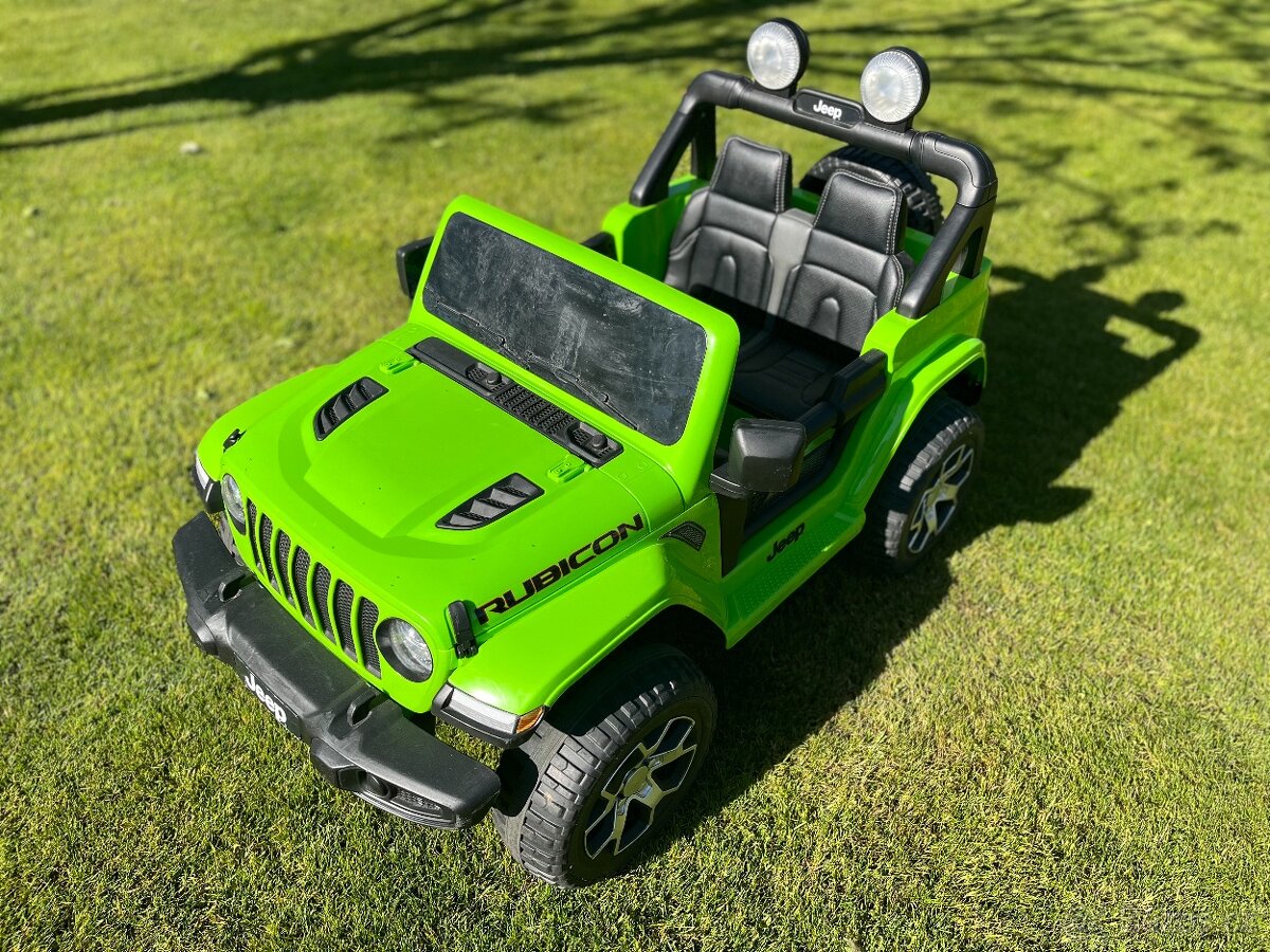 Elektrické autíčko Jeep Wrangler 4x4 - zelené; nová baterie