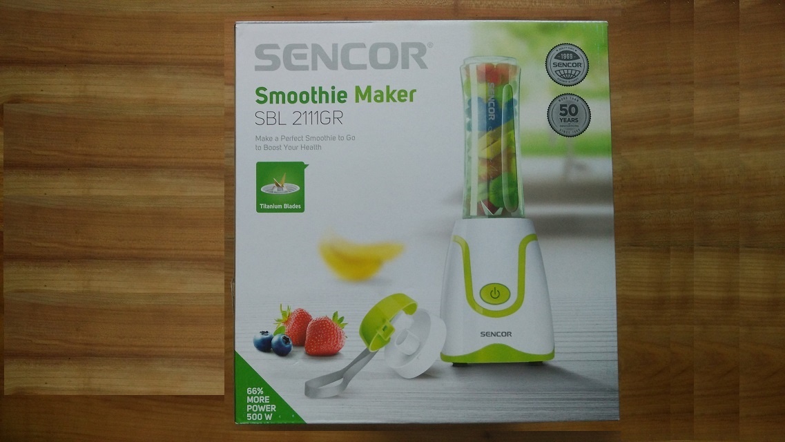 Nový smoothie mixér Sencor a láhev úplně nové zabalené zboží