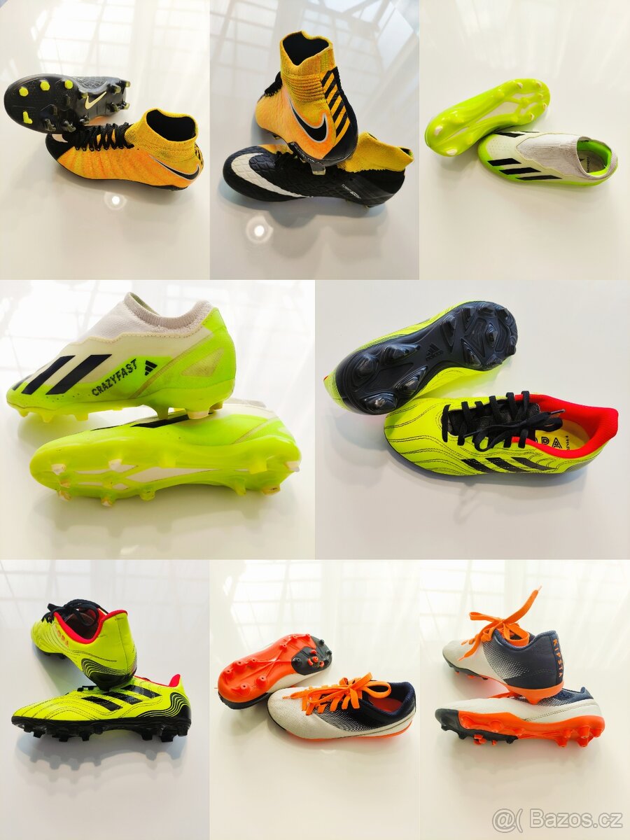 Dětské kopačky a sálovky Nike, Adidas, Kipsta