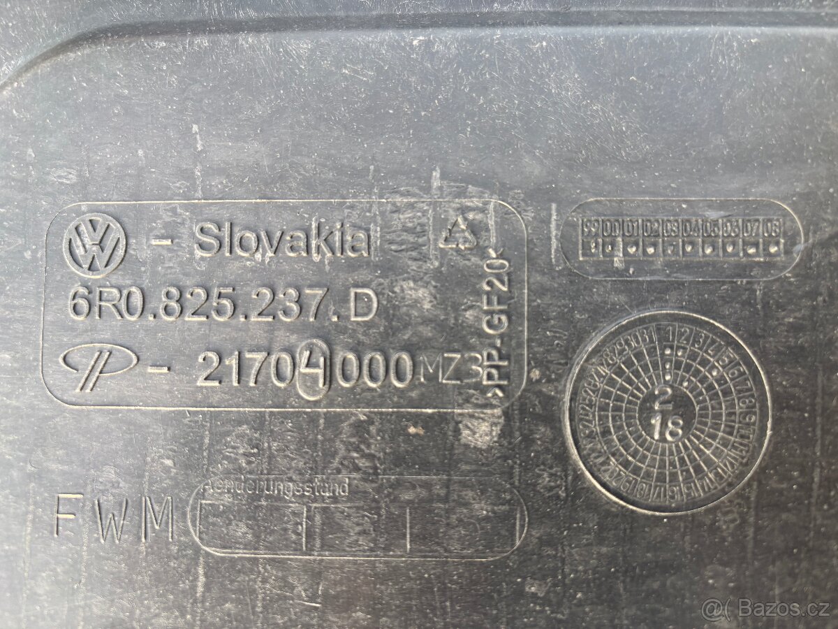 Spodní kryt motoru, originální díl, Fabia III, 6R0 825 237 D