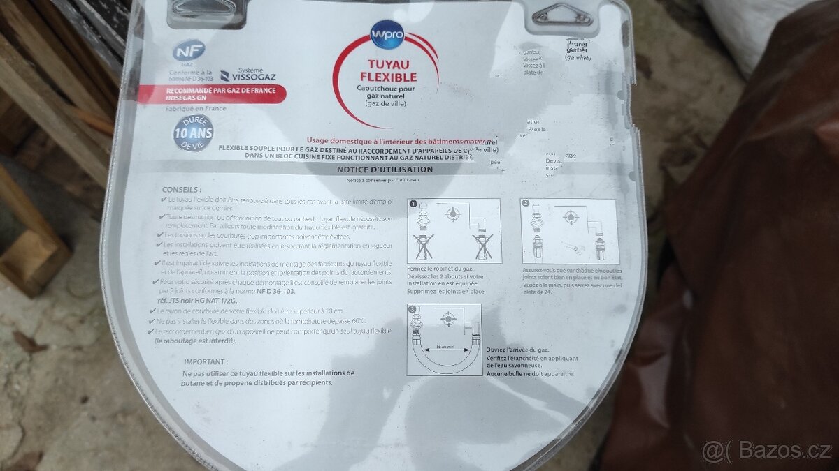 Plynová flexi hadice 1,5m