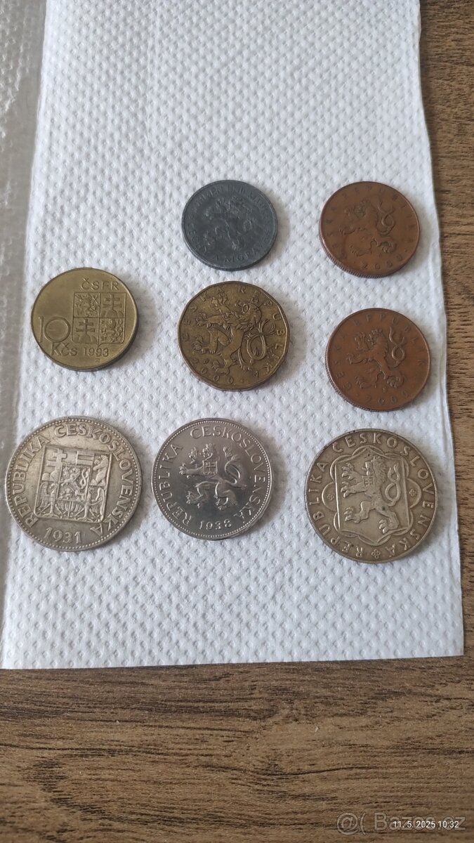 České mince