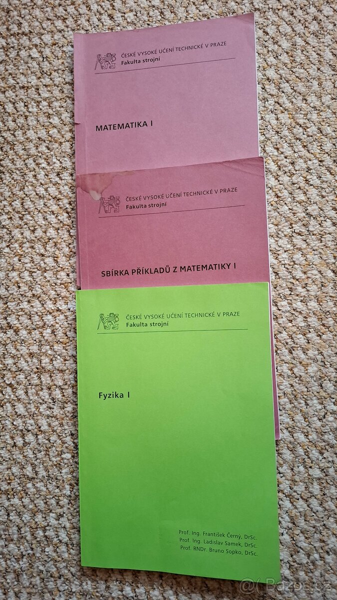 ČVUT FS Fyzika 1, Sbírka příkladů z matematiky 1, Matematika