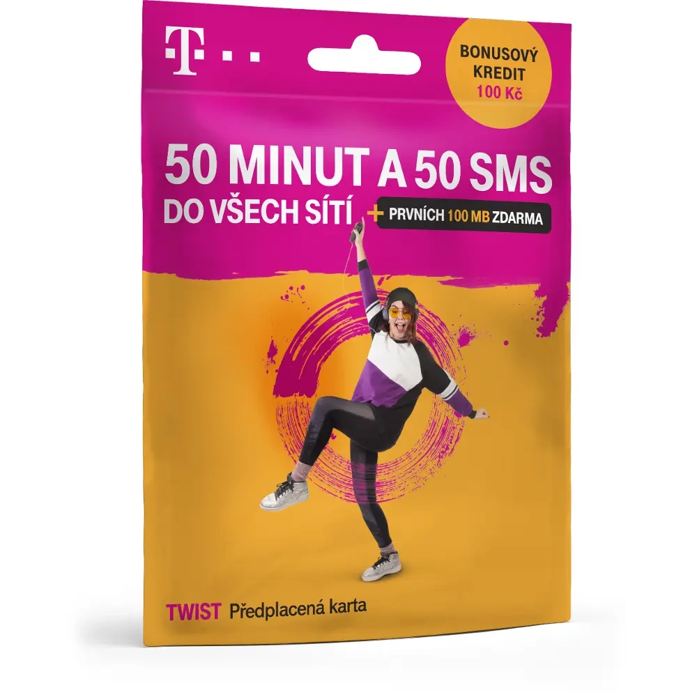 T-Mobile Twist sim 50 minut a 50 SMS
