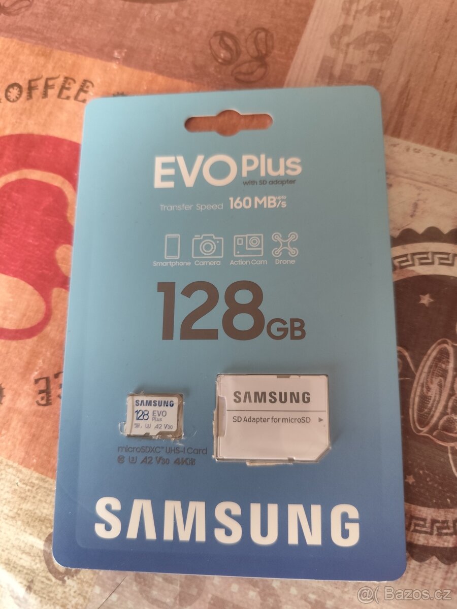 Paměťová karta Evo plus 128 gb+adaptér