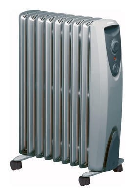 Elektrický žebrovaný konvektor na kolečkách