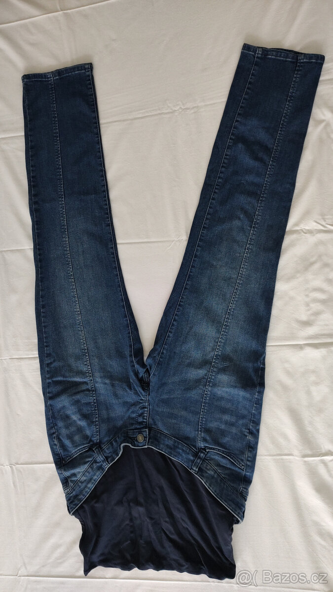 Těhotenské džíny modré vel. 42
