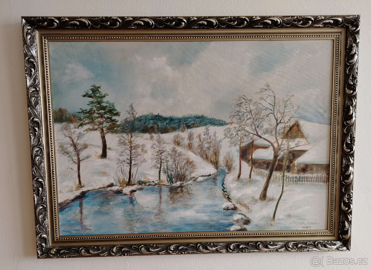 Obraz - zima na Vysočině, Jaroslav Nosek