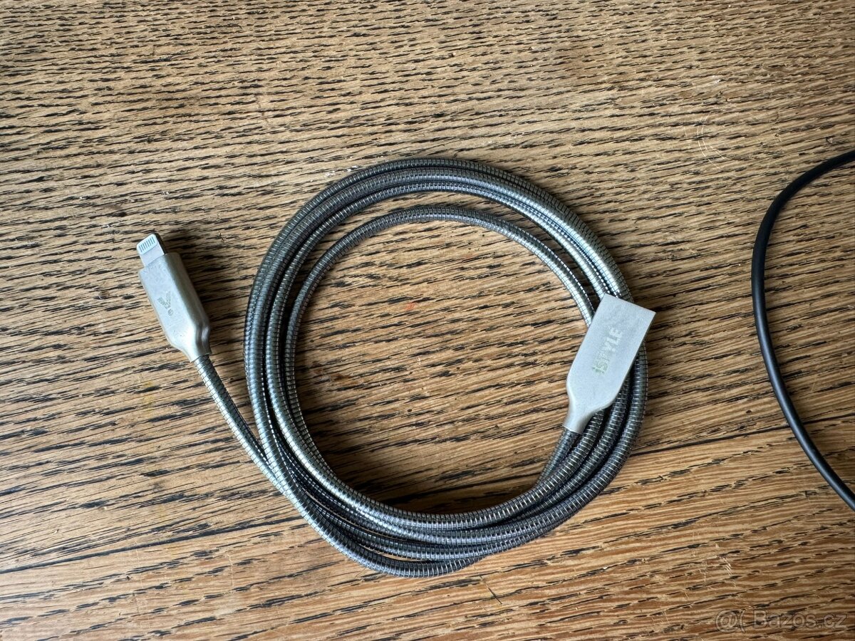 Stylový ocelový Lighting Kable Apple 1,2M délka