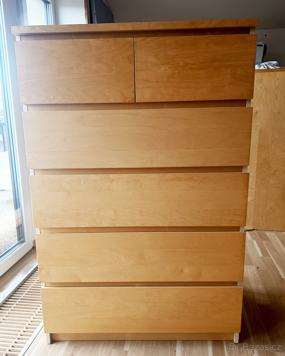 Komoda : IKEA MALM 6 zásuvek
