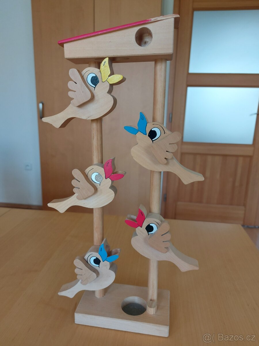 PTÁČCI  DŘEVO 40 CM