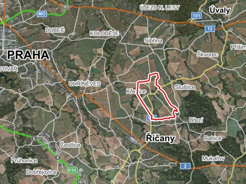 Zemědělská půda, 23 998 m2 - Praha-východ - Křenice u Prahy