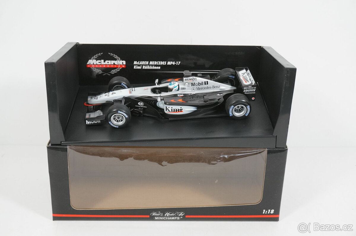 modely F1 1/18 Minichamps, Hotwheels Onyx  - Ferrari,McLaren