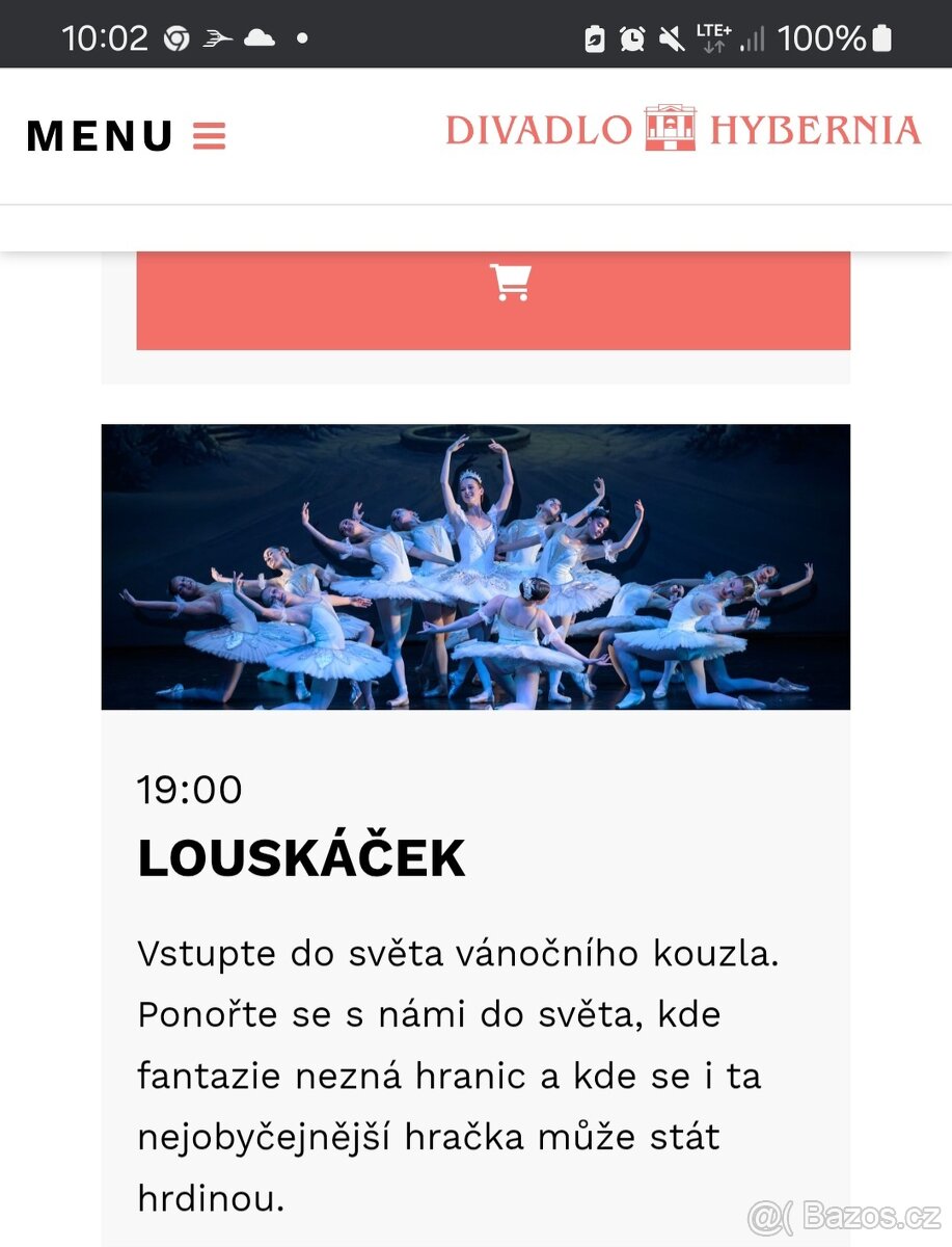 Prodám vstupenky na představení Louskáček