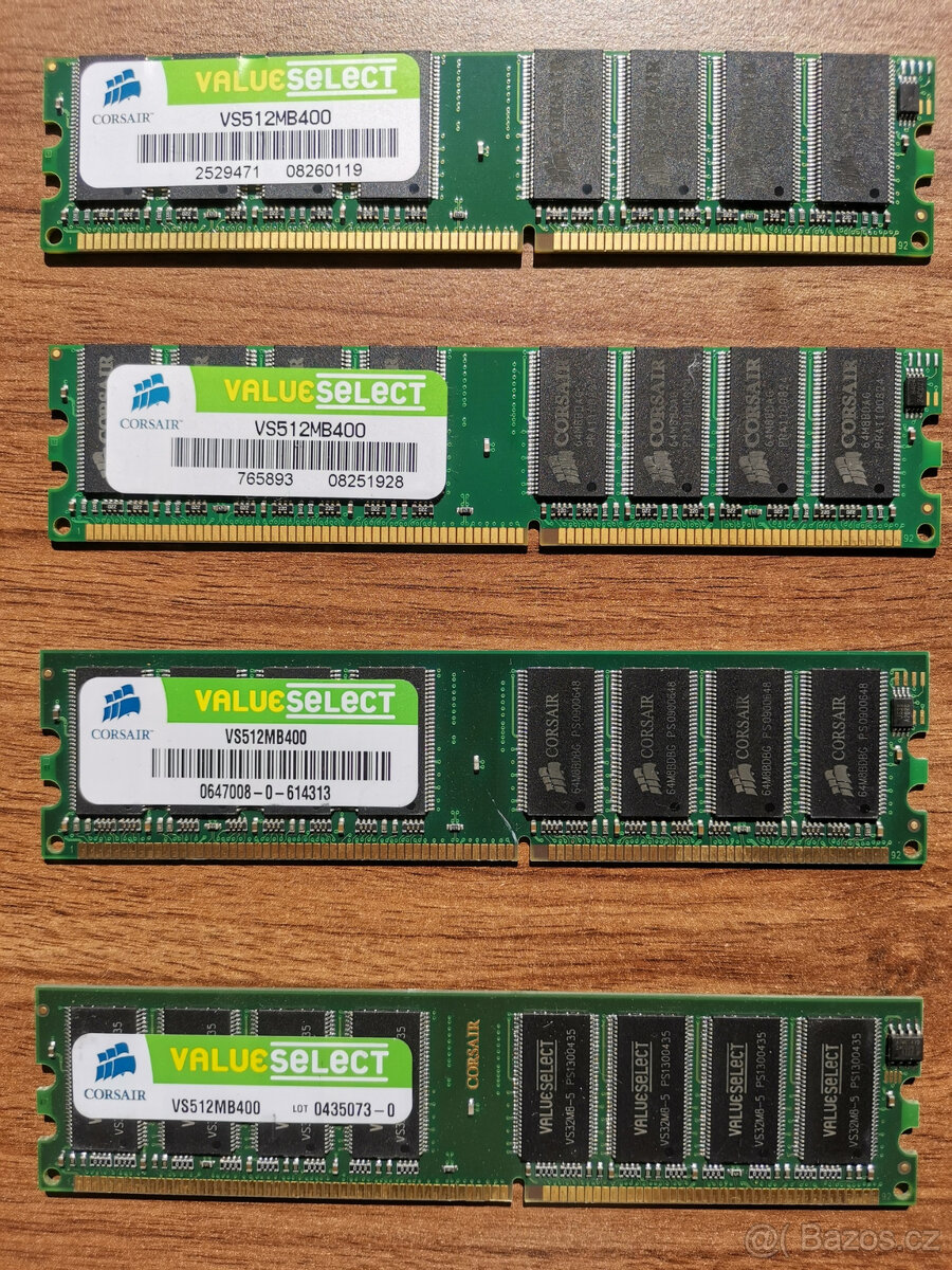 DDR 2GB (4x512MB) Corsair Value Select