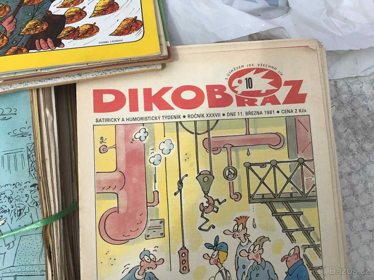 Dikobraz – sbírka 174 ks časopisů (70.–90. léta)