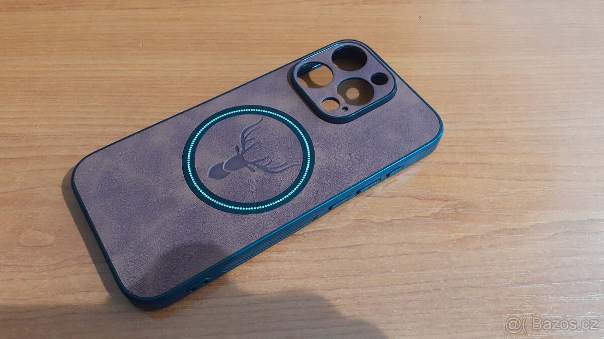 iphone 15 pro kryt s Magsafe krouzkem, záda kožené, nový