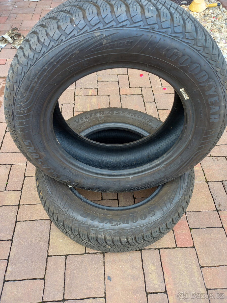 Celoročni pneumatiky Goodyear 195/65R15 91H