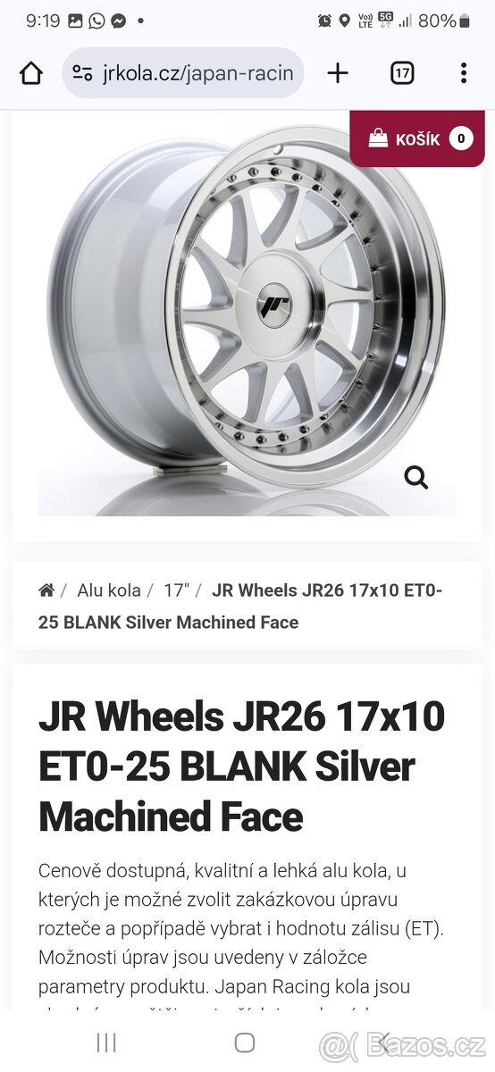 Alu 5x120 17x10 a 17x9 et20 japan racing