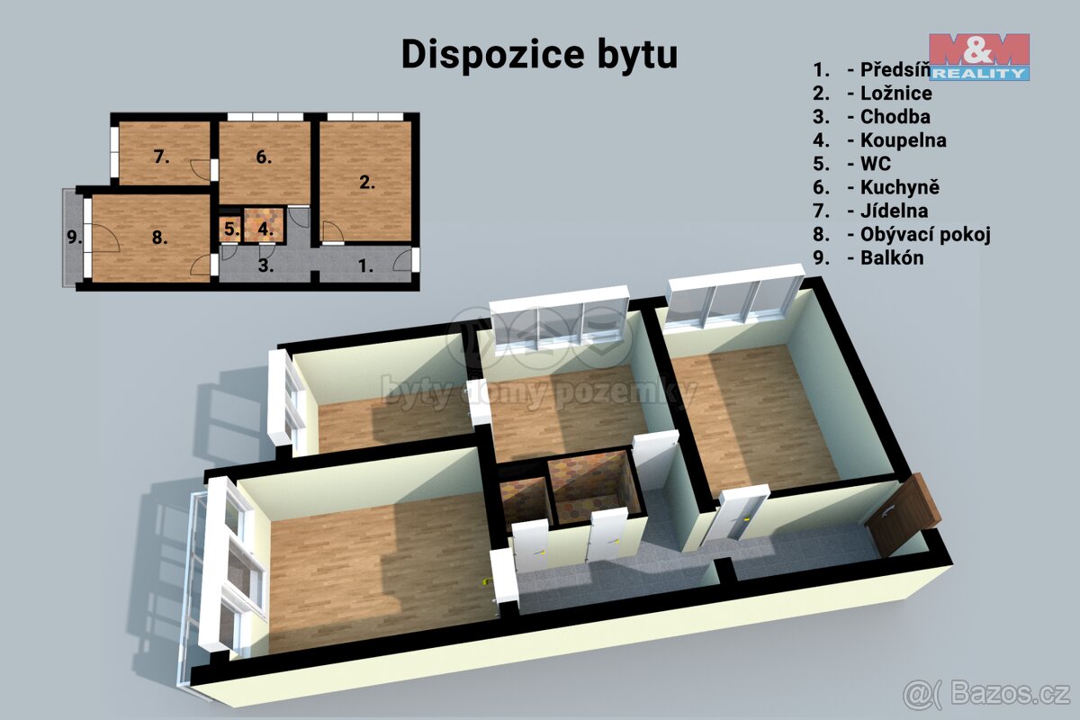 Prodej bytu 2+1, 60 m², Zlín, ul. Díly IV