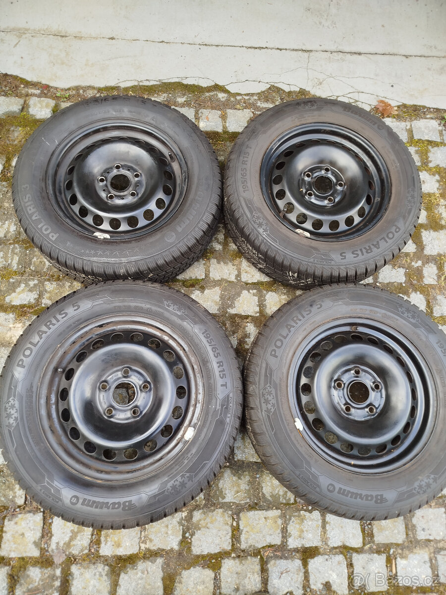 Zimní sada Škoda Octavia 2,Vw,Disky a pneu 195/65R15