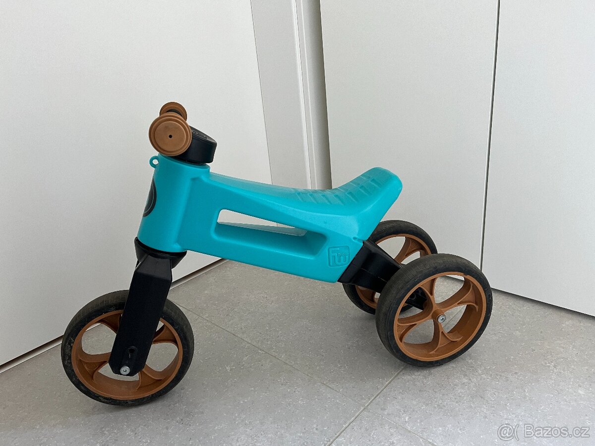 Odrážedlo FUNNY WHEELS Rider SuperSport 2v1 tyrkysové + helm