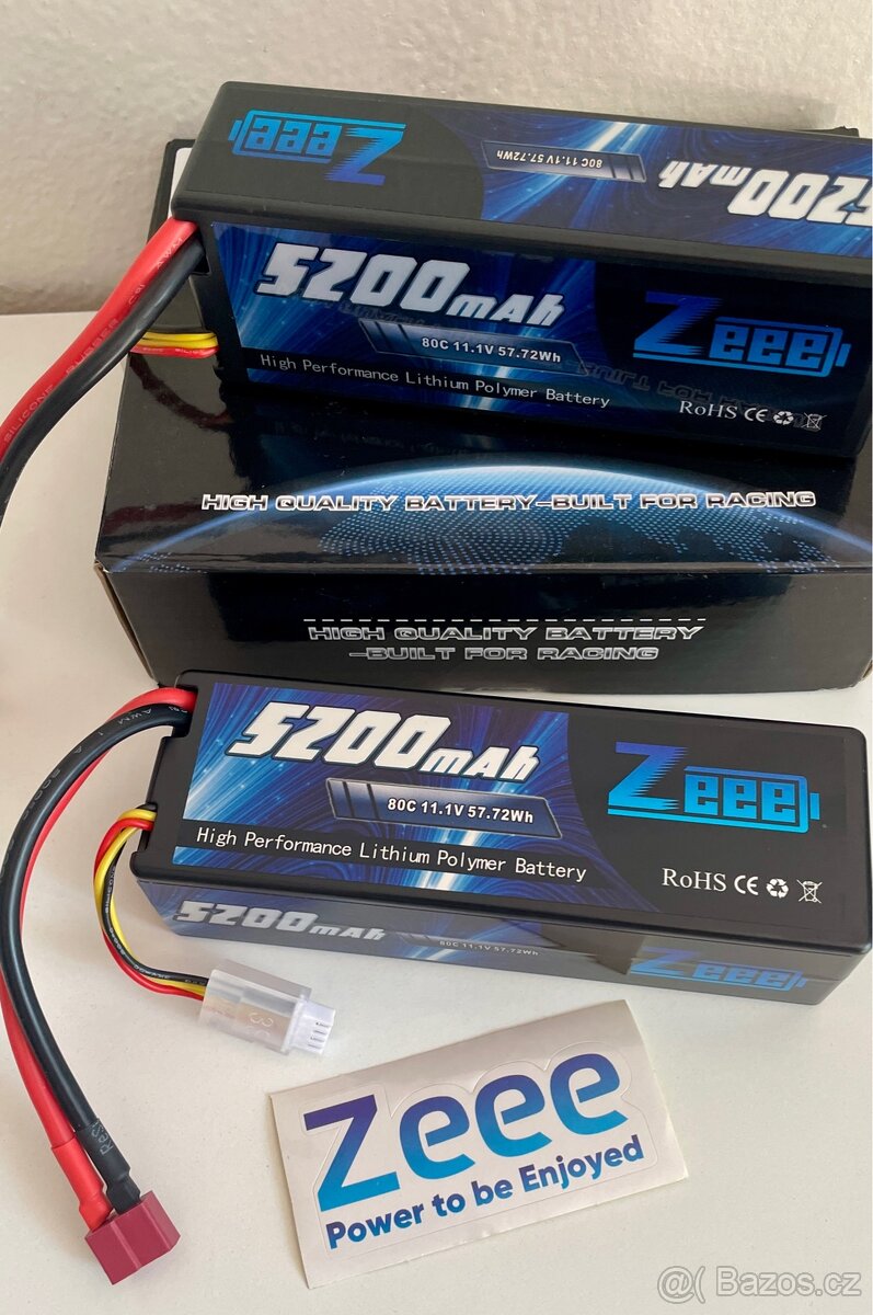 Baterie Zeee 3S LiPo 5200mAh 11,1V 80C s konektorem T -2ks