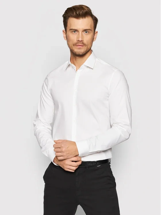 CK CALVIN KLEIN PÁNSKÁ SLIM BÍLÁ ELEGANTNÍ KOŠILE M