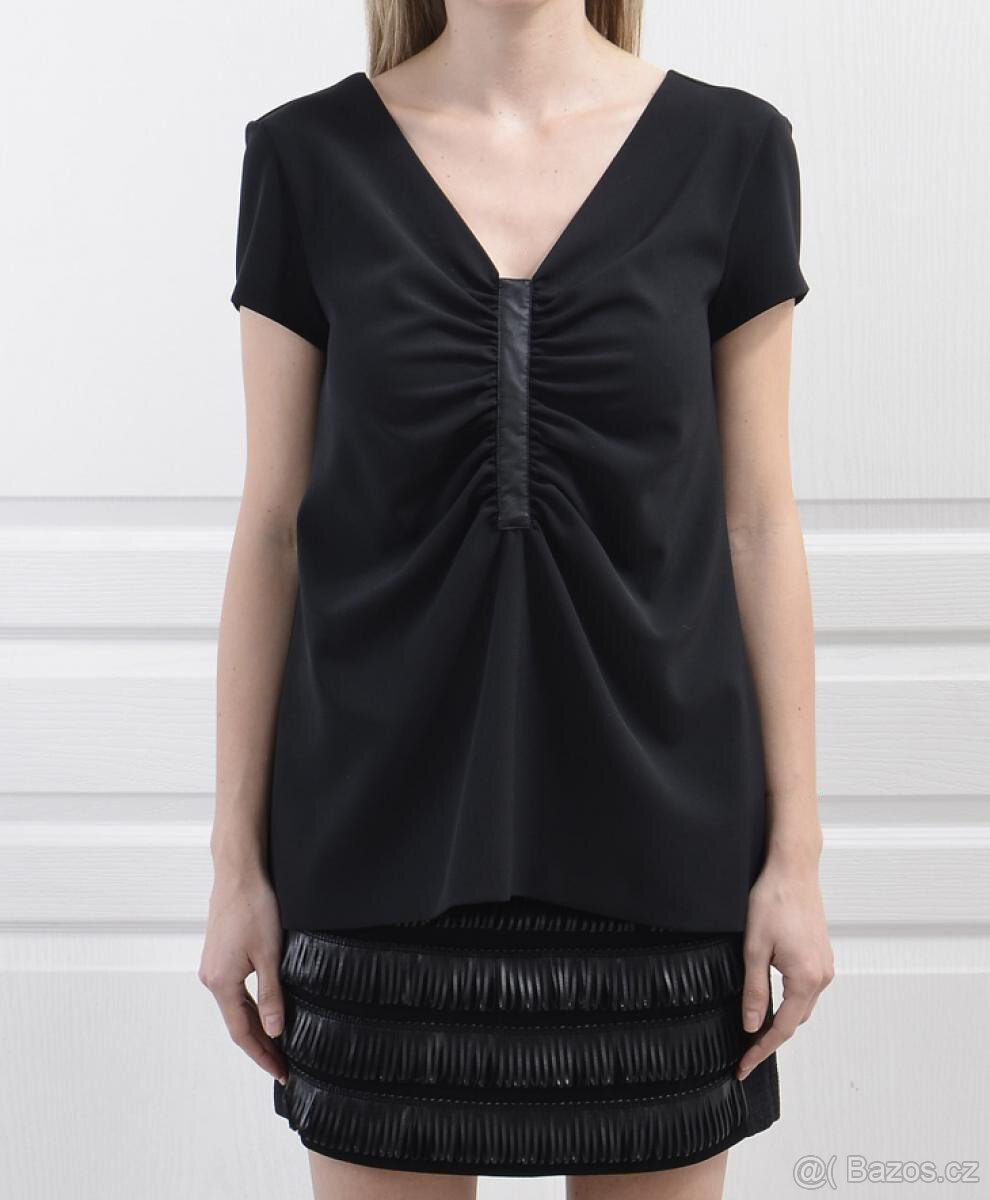 Černý luxusní top s přívěskem S / 36 / 8·Nový·Sisley