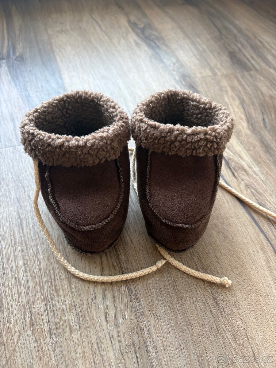 Kožené botičky s kožíčkem