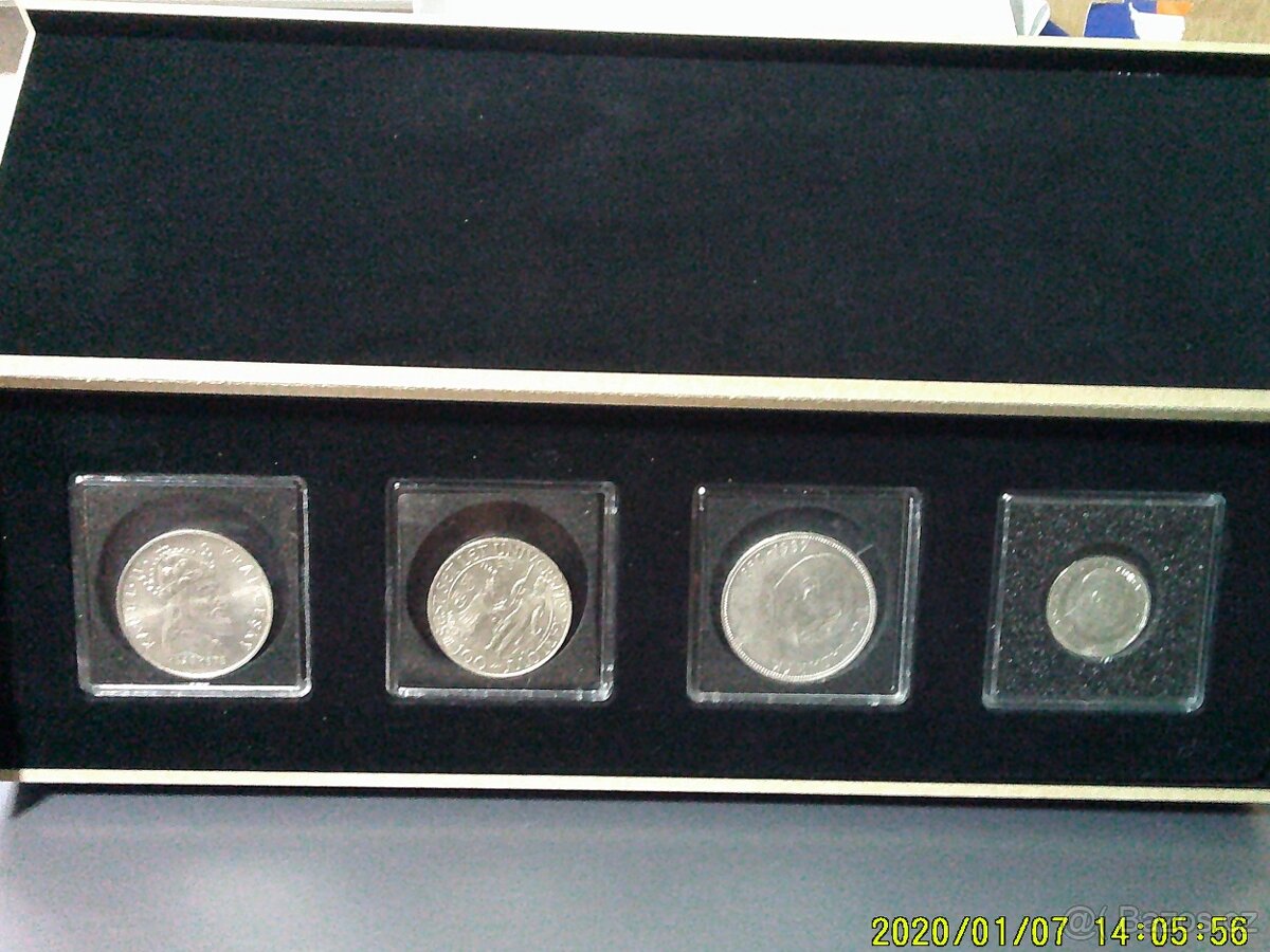 Etue na mince včetně kapslí