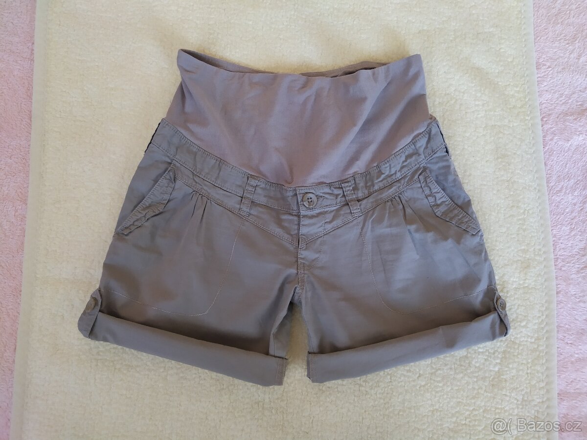 Těhotenské plátěné kraťasy H&M 40