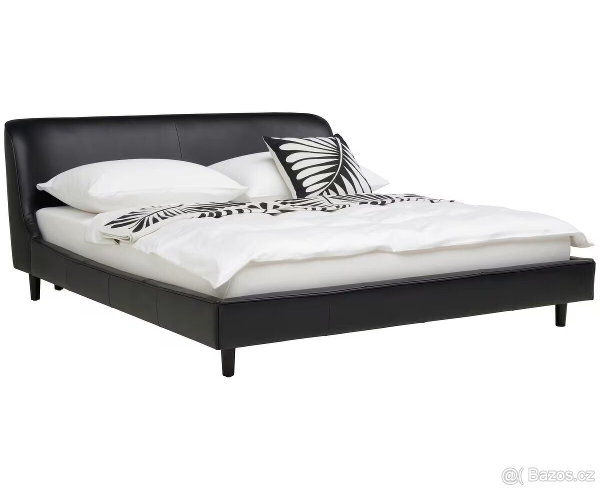 Čalouněná postel 180x200cm, tmavě hnědá - nová