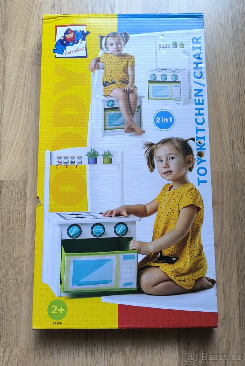 Nová Woody kuchyňka židlička 2v1