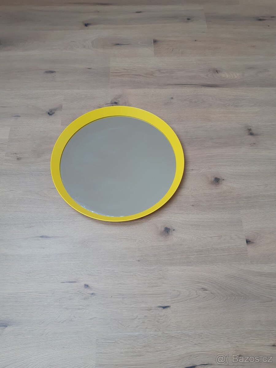 Žluté zrcadlo Langesund Ikea, průměr 50 cm