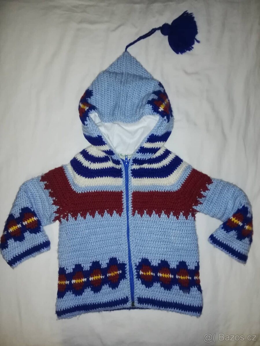 Dětský svetr, ručně pletený