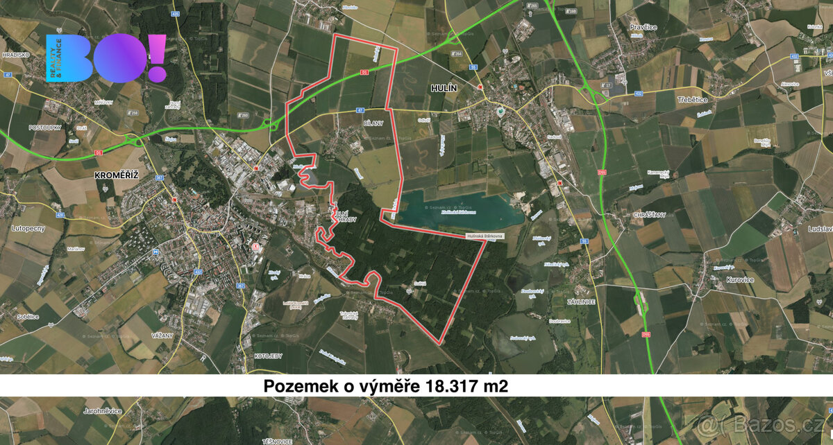 Prodej pole, 18317m², Bílany